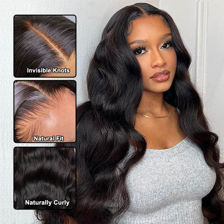 Body Wave 4x4 Lace Front Wig: Ready2Wear - Glueless